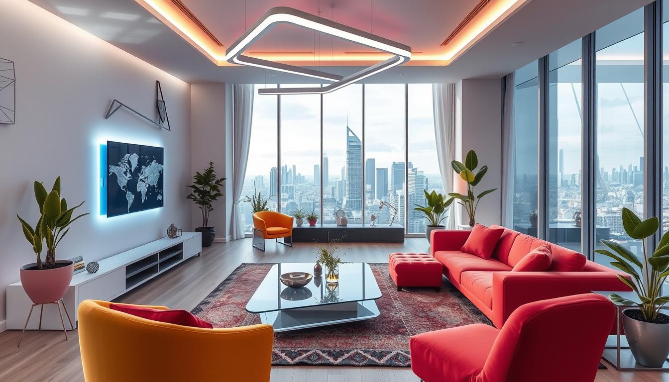 Futuristic living room decor ideas