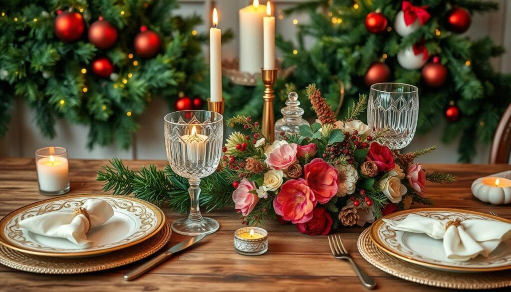 christmas table setting