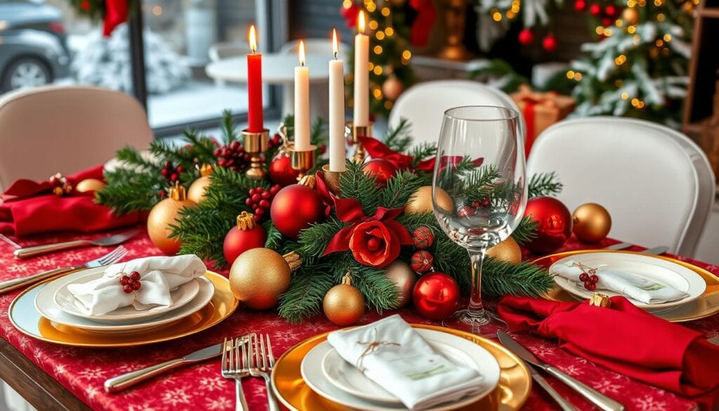 christmas table setting