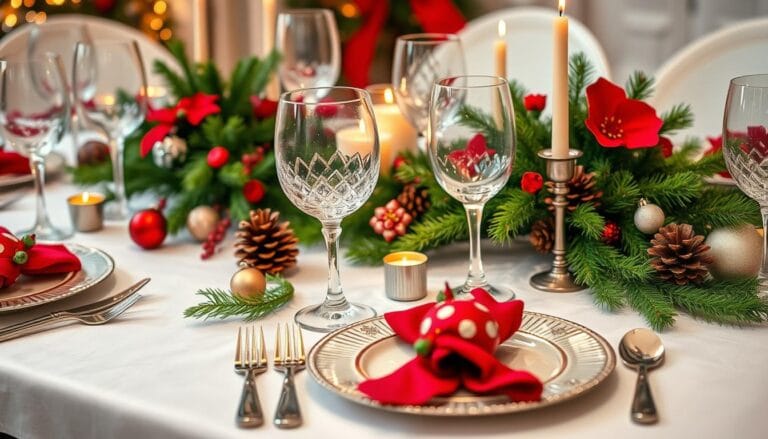 christmas table setting