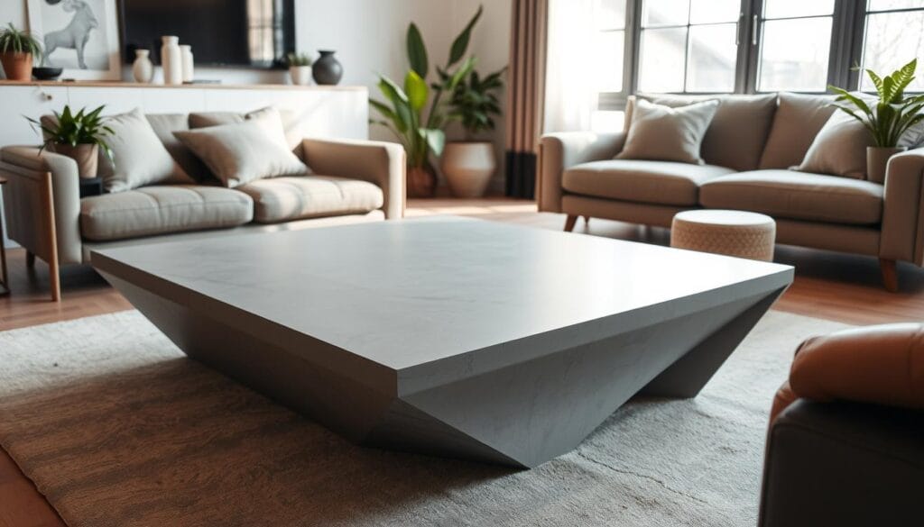 concrete coffee table