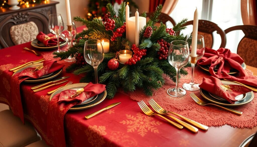 festive table linens