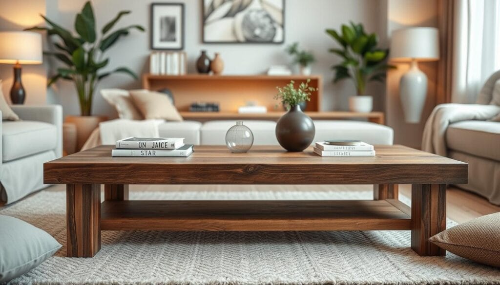 wood coffee table