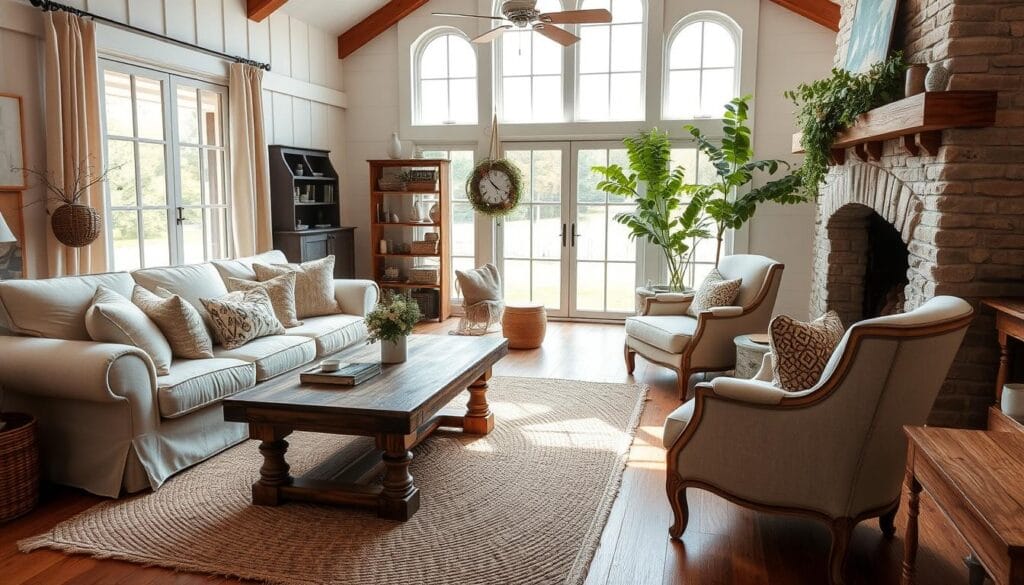 farmhouse living room furniture