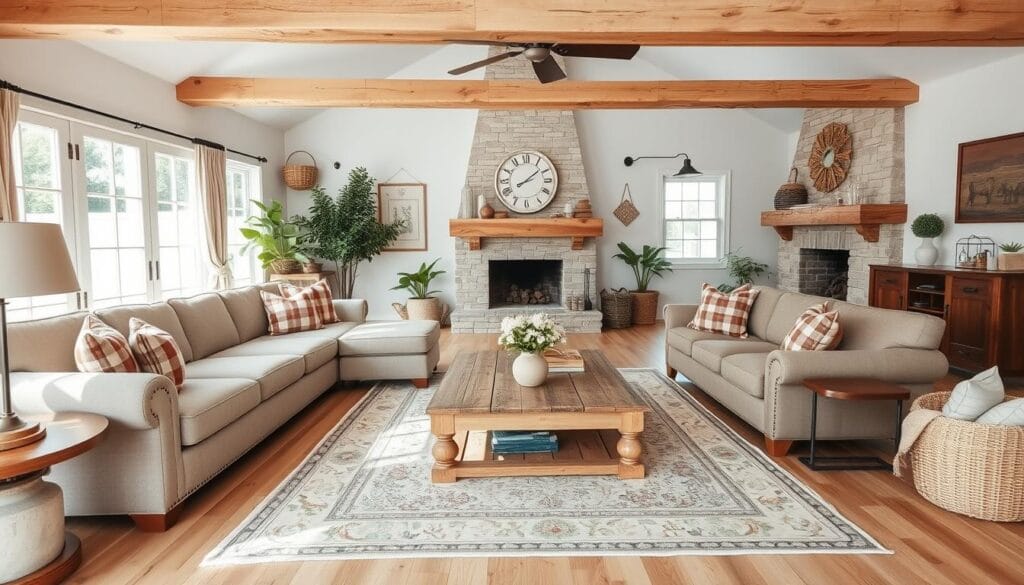 farmhouse living room layout