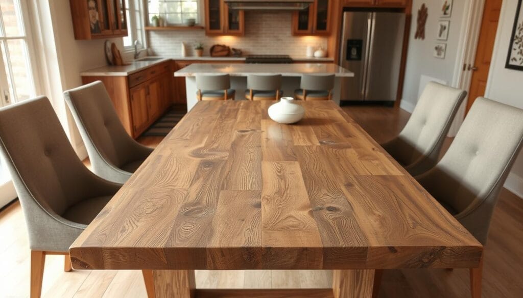 reclaimed wood table