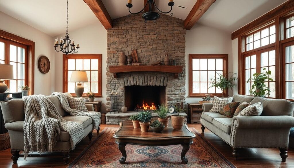 rustic living room decor