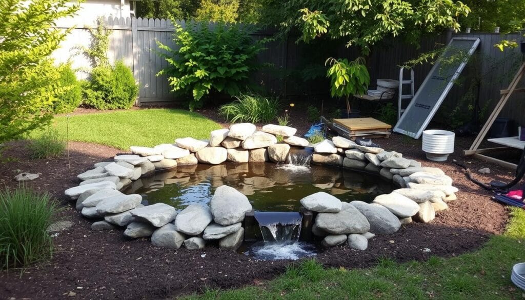 DIY pond construction