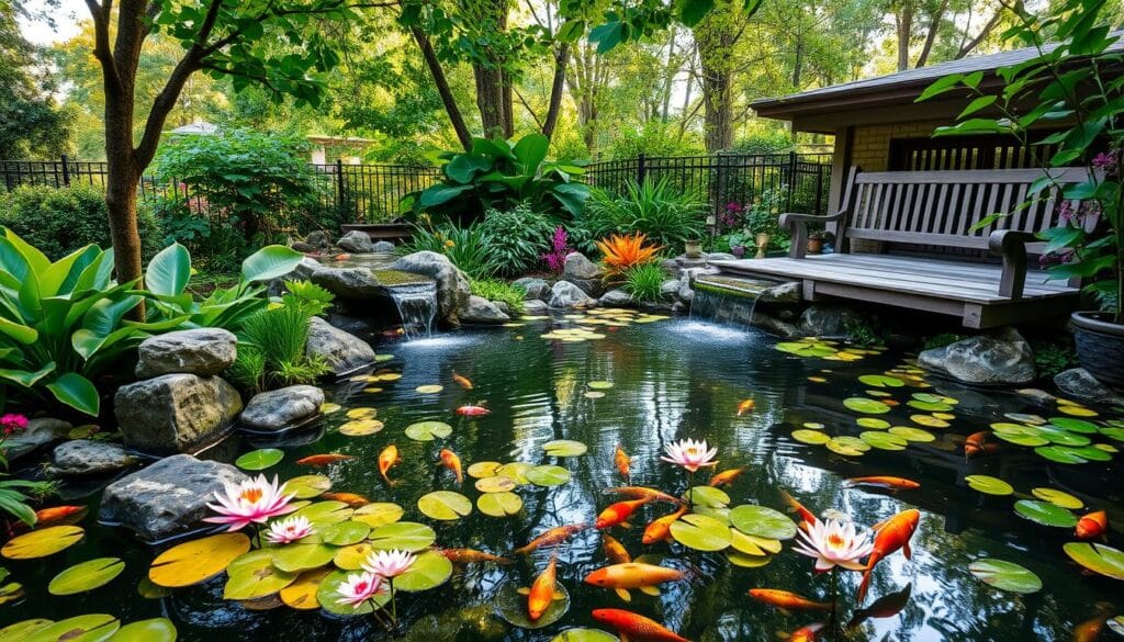 backyard pond landscaping