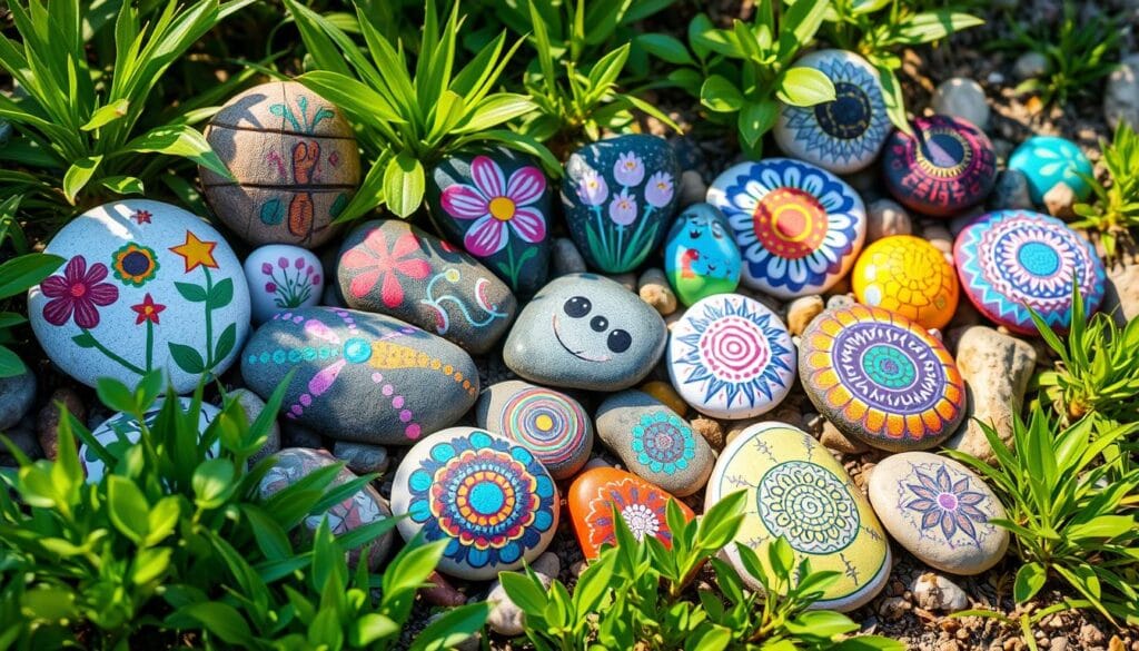 creative garden rocks