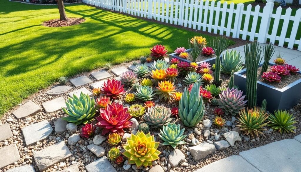 front yard succulent garden inspiration