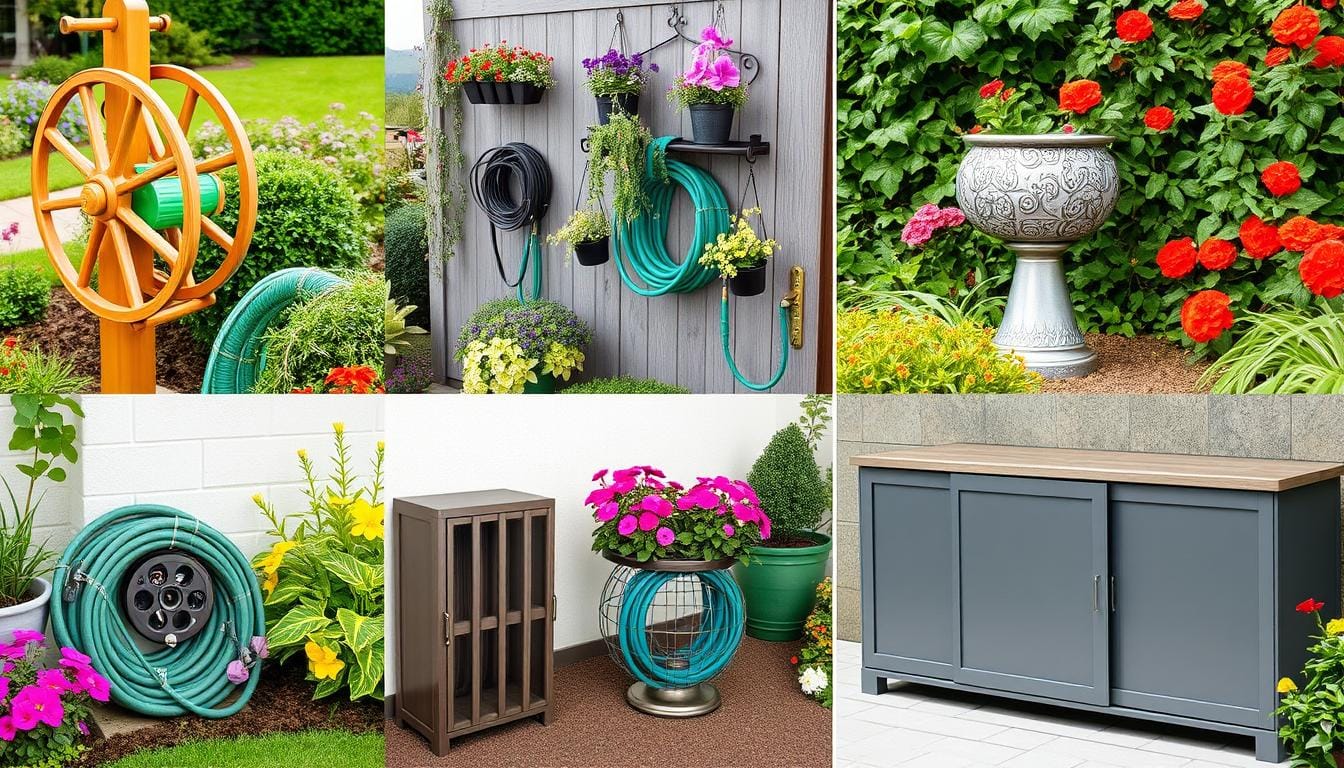 Stylish & Functional: 8 Genius Garden Hose Storage Solutions 1 garden hose storage ideas