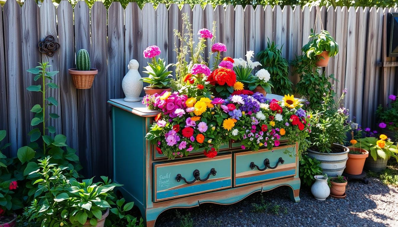 Old Dresser Garden Ideas: 15 Creative Ways to Upcycle & Transform Your Outdoor Space 1 old dresser garden ideas