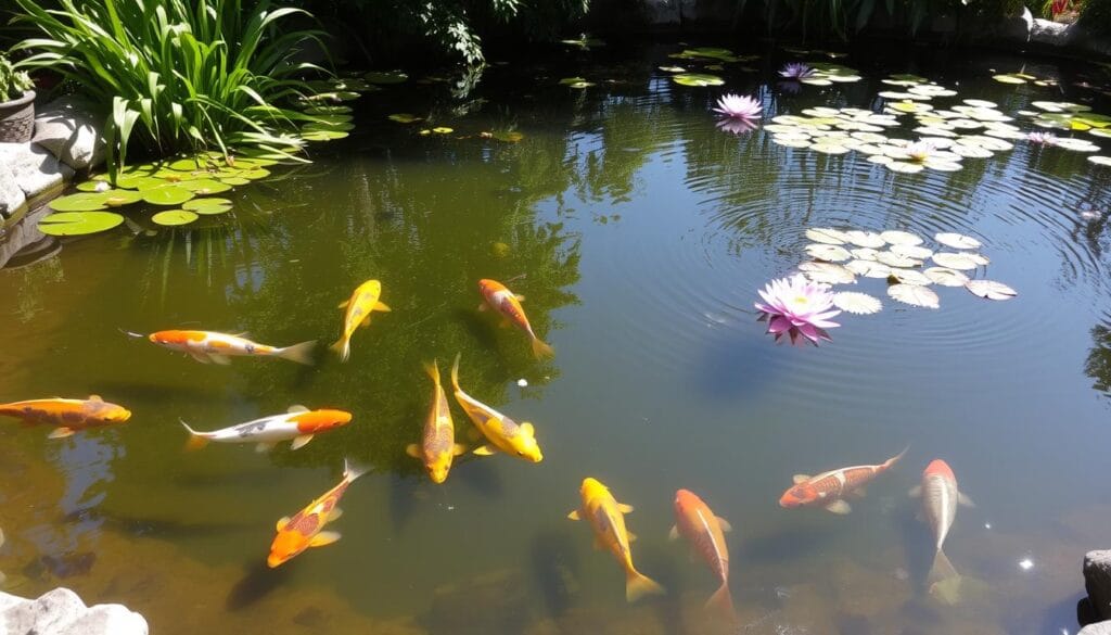 outdoor fish pond