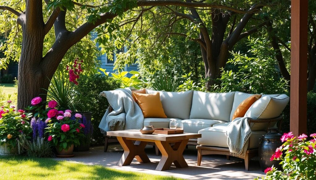 outdoor seating area