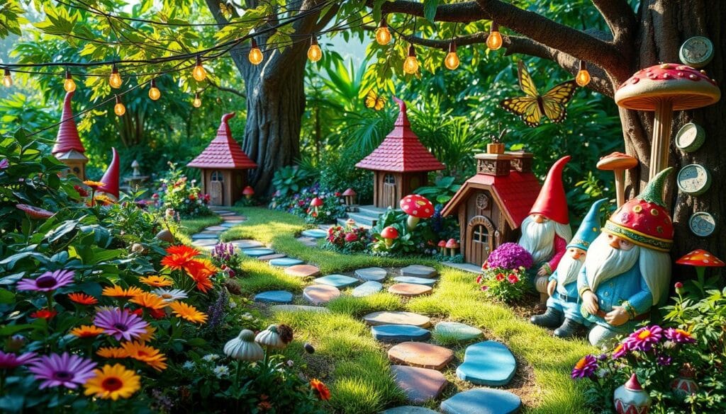 whimsical gnome garden decor