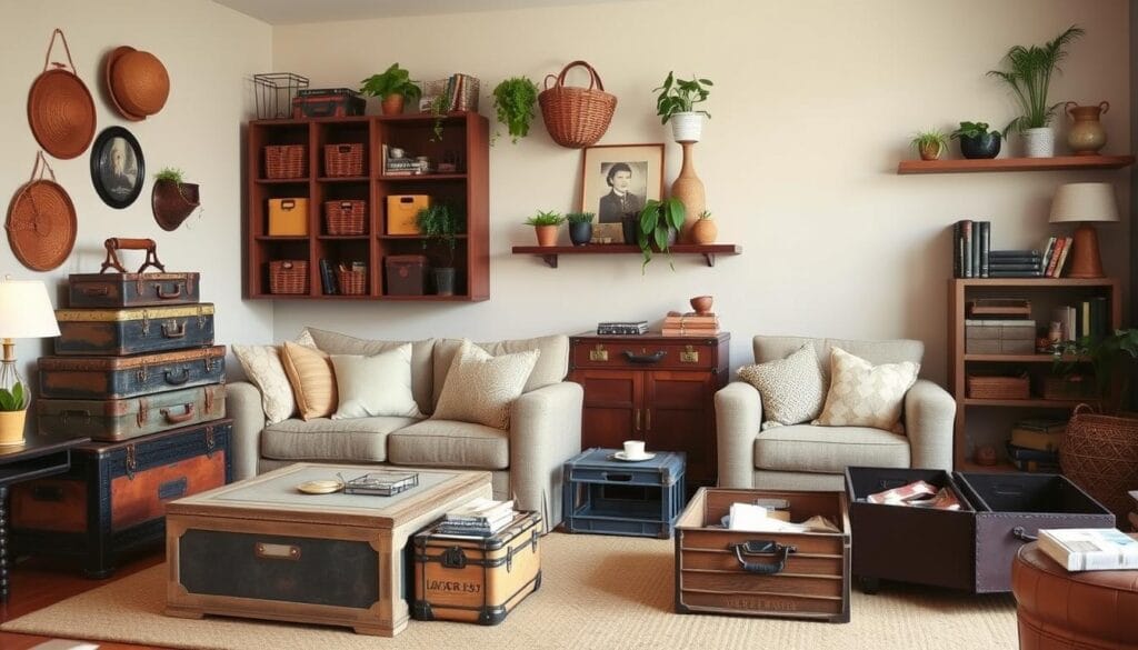 DIY living room storage solutions
