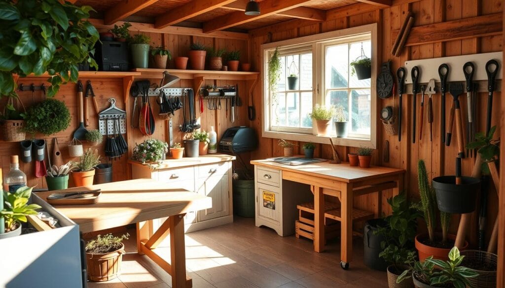 DIY shed organization