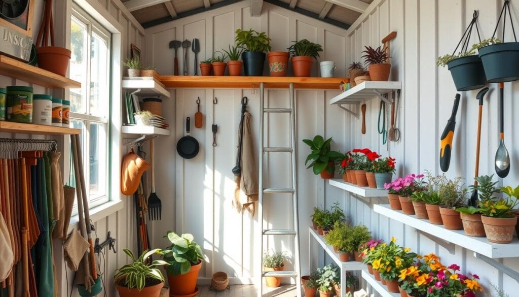 DIY shed organization