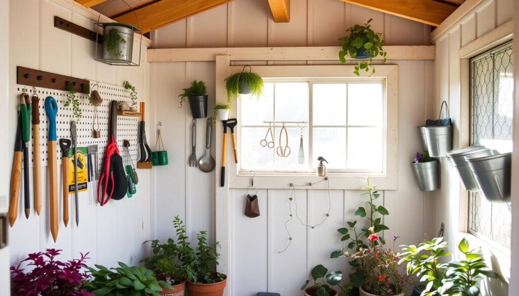 DIY shed organization