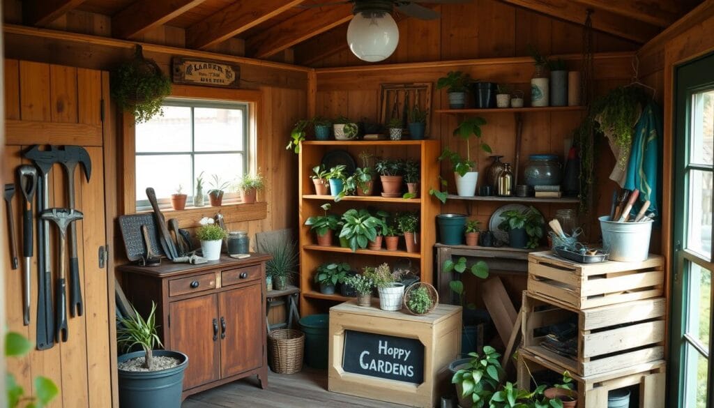 DIY shed organization