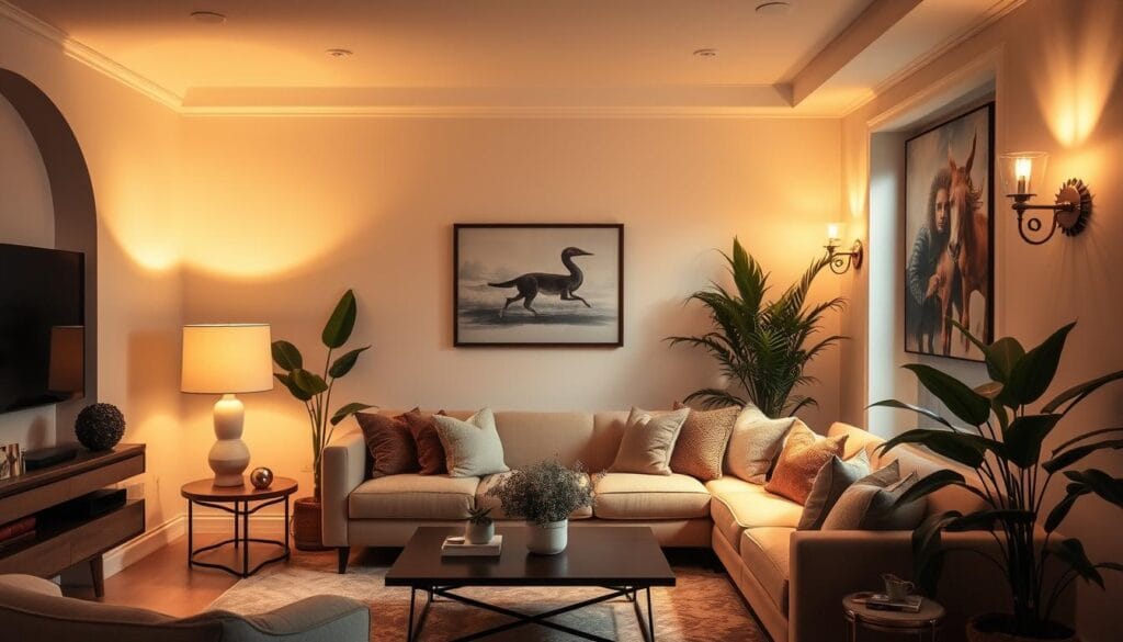 ambient lighting in living room
