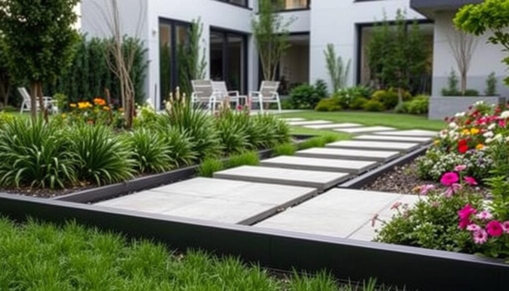contemporary garden edging ideas