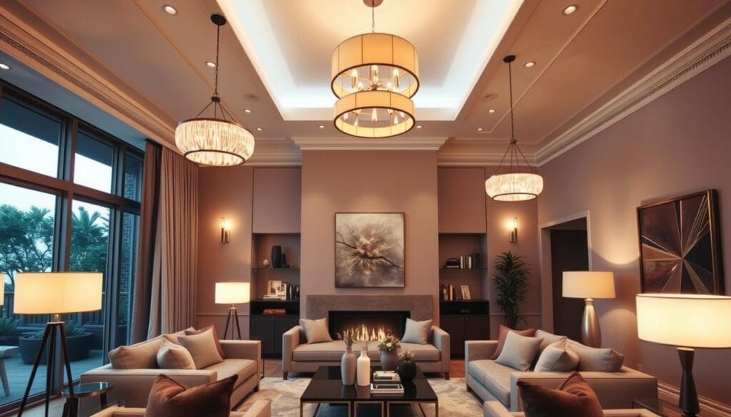contemporary living room lighting trends