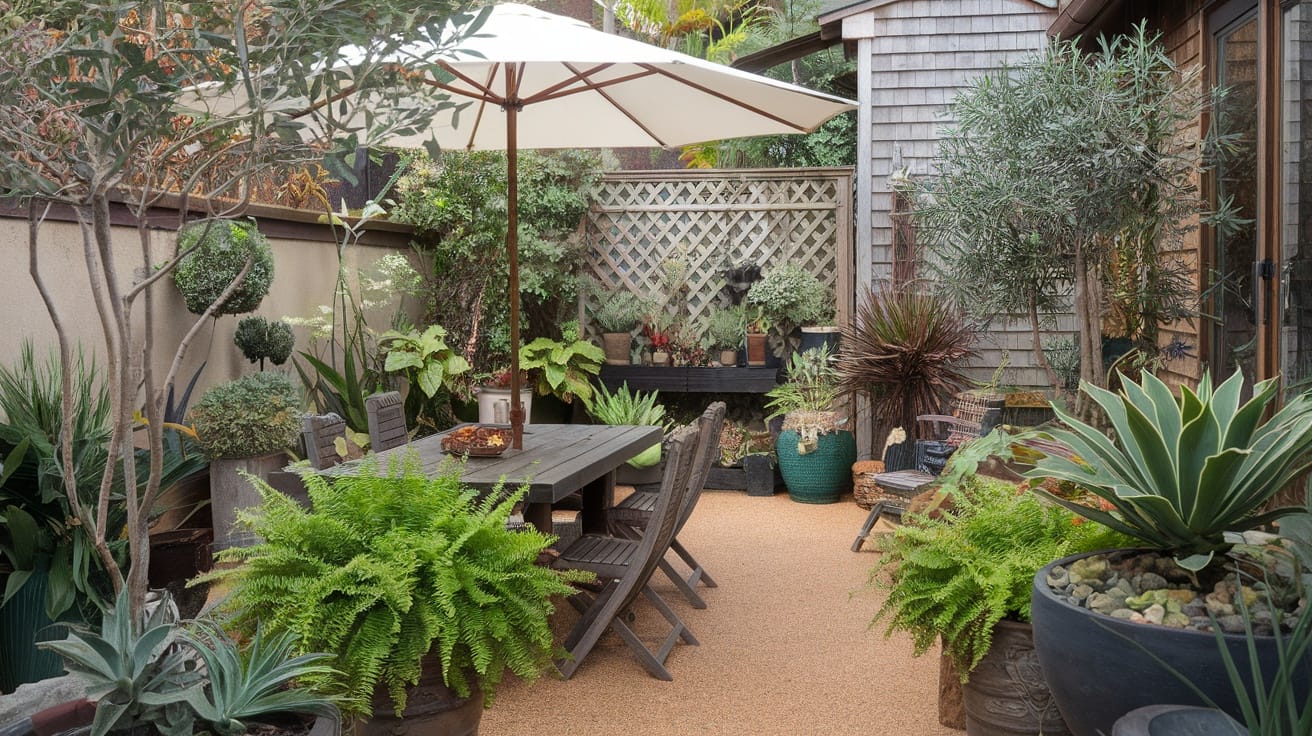 Back patio decorating ideas plants