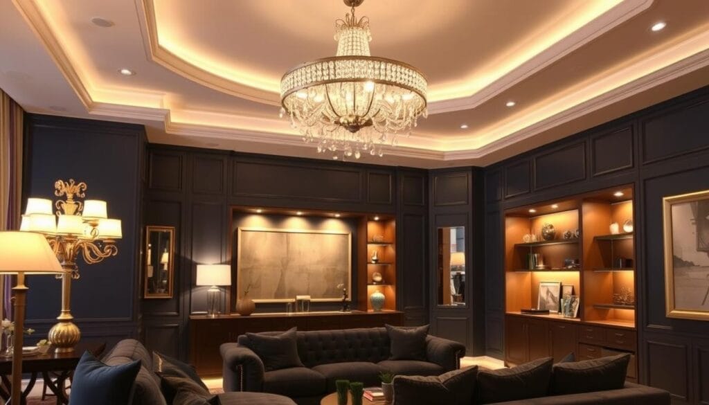 luxury living room lighting design
