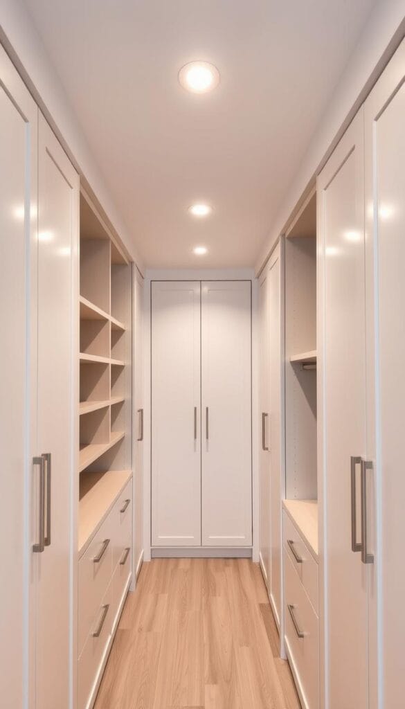 Built-in cabinets in small condo design