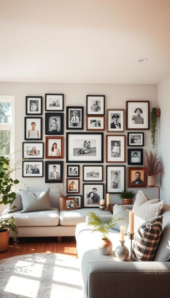 DIY family picture wall decor ideas