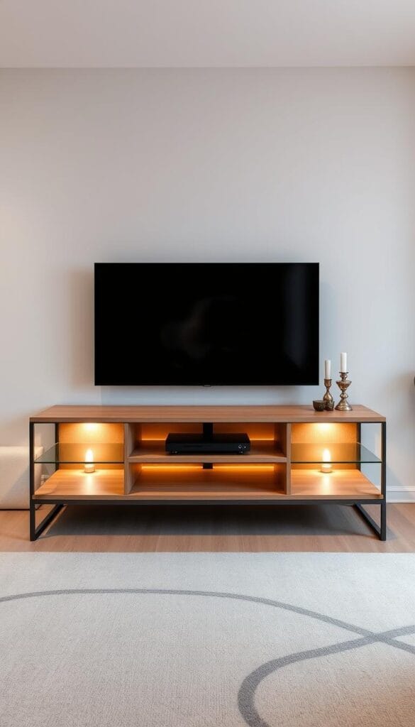 Modern TV stand trends with clean lines and neutral tones