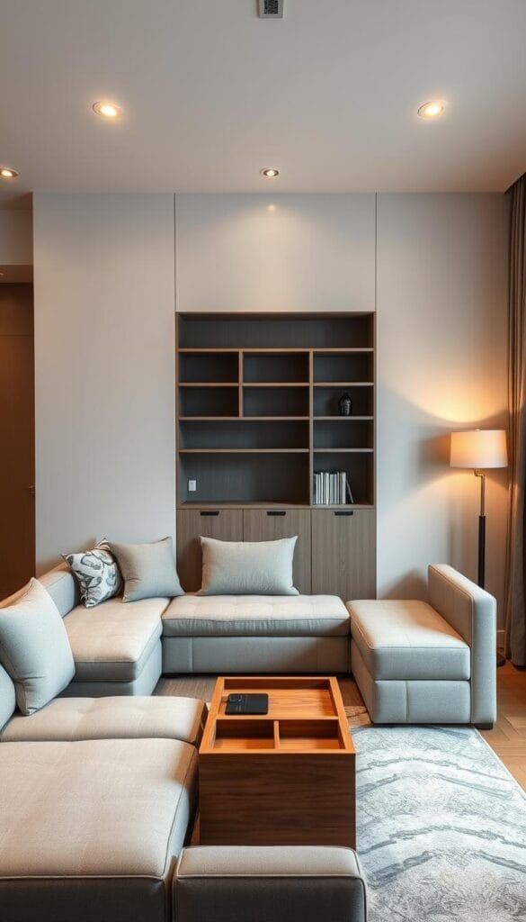Multi-functional furniture in small condo design