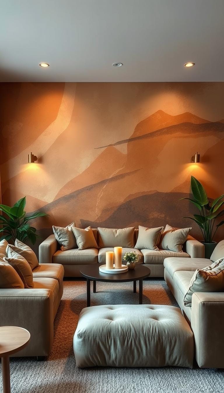 Illustration of Contrast Wall Decor For Cozy Apartments