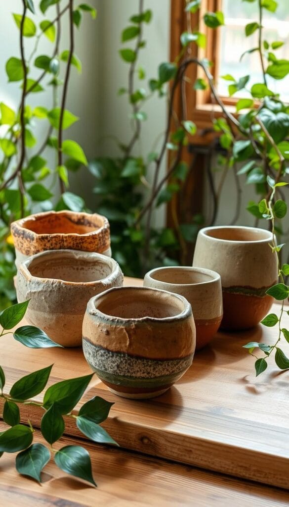 air dry clay plant holders