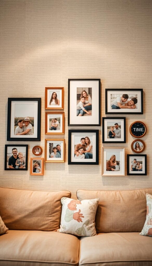 best family picture wall arrangements