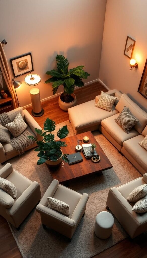 cozy living room decor layout