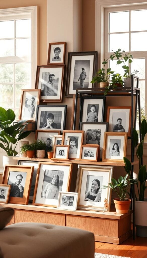 creative family picture display themes