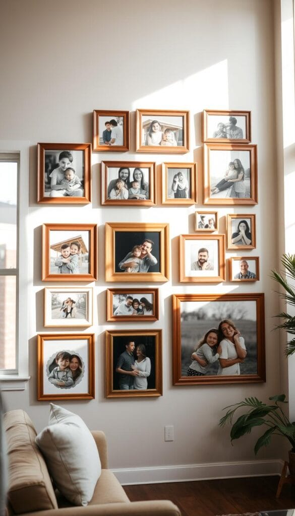 family photo wall gallery