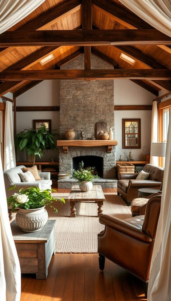 farmhouse style living room decor