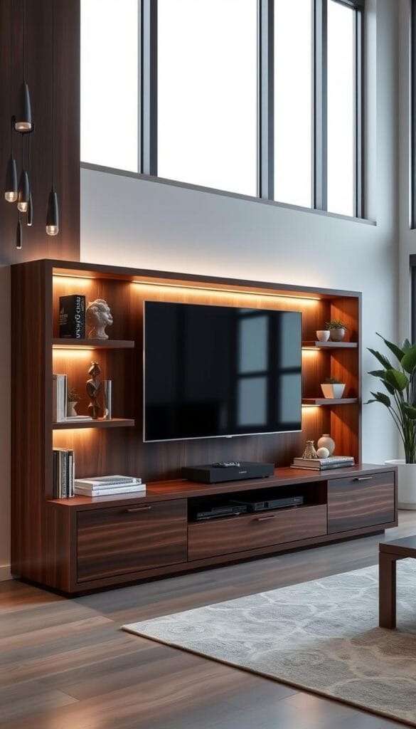 multi-functional tv stand with storage
