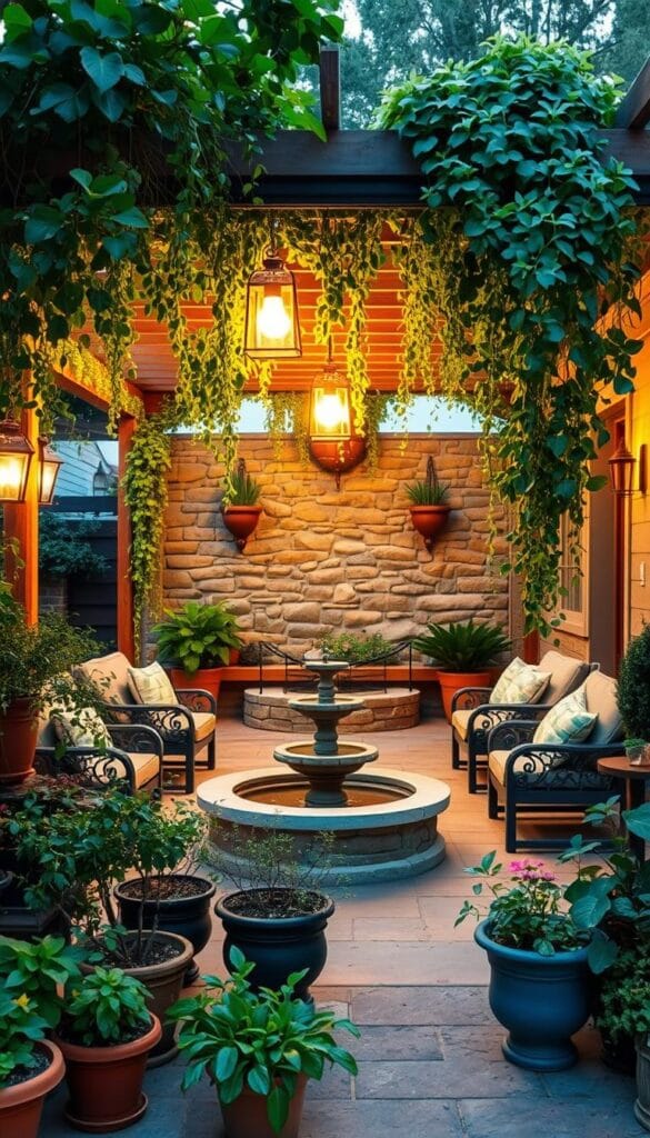 patio decorating ideas with pergola