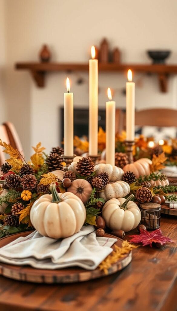 rustic fall decor centerpiece ideas