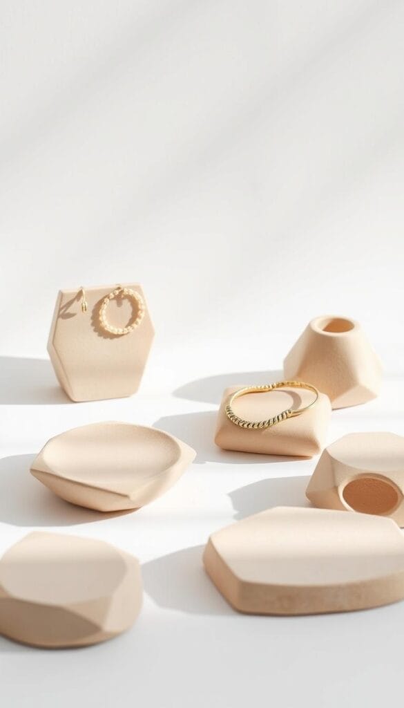 stylish air dry clay jewelry holders