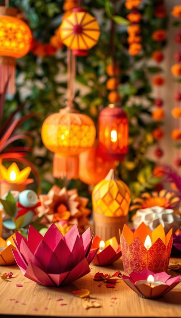 Affordable Diwali decor ideas using paper and craft supplies