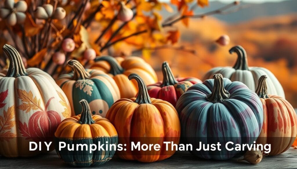 DIY Pumpkins with Fabric and Paint