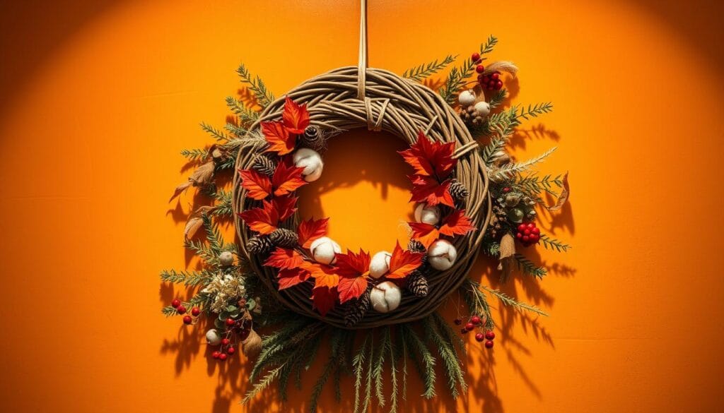 DIY autumn wall hanging