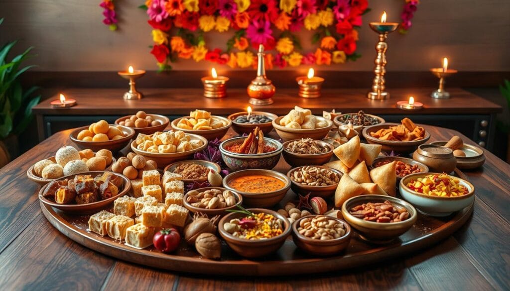 Diwali food display