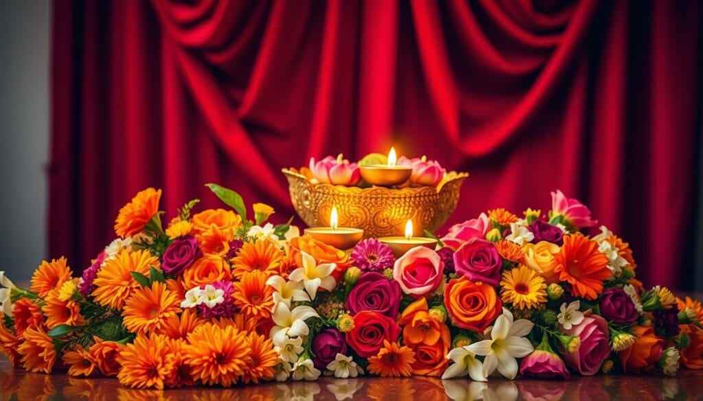 Diwali fresh flower arrangements
